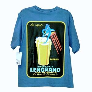 NWT Rebel Vengeance Mens Graphic Boxy T Shirt Brasserie Lengrand Beer Design - M